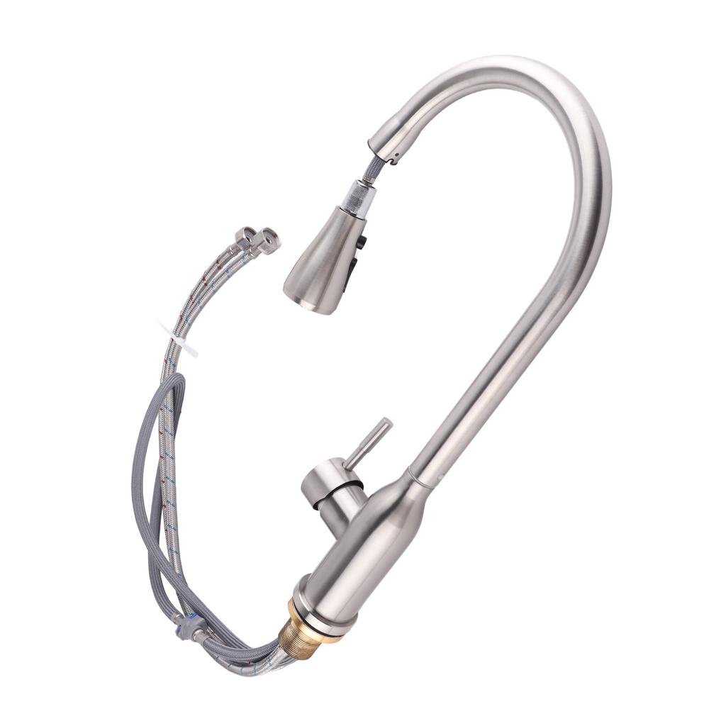 G1/2 кухонный смеситель с одной ручкой, смесительный кран для холодной и горячей воды с выдвижным распылителем