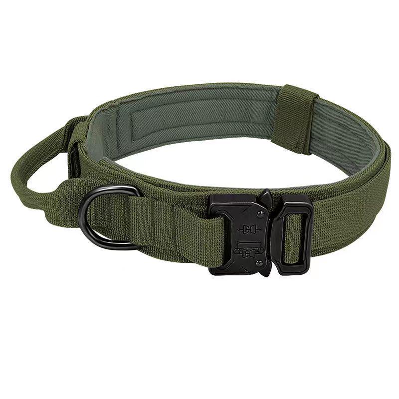 Sturdy Tactical Anti-Escape Dog Collar & Leash for Medium/Large Breeds - Malinois, Golden Retriever, German Shepherd, Hunting Dogs.