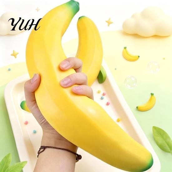 Stress Relieving Gadgets Giant Fruit Relief Toy, Mango Pineapple Grape Strawberry Watermelon Banana Desktop Relievers Squeeze Hand Exerciser