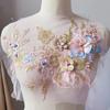 DIY Embroidered Floral Patches Sequin Embroidery Sequins Patches Lace Fabrics Applique  Wedding