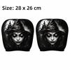 2Pcs Scary Face Printing Car Headrest Cover Car Headrest Protector  Auto Interior Accessories