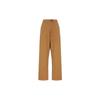 Embroidered Logo Casual Loose Straight Pants Men Bottoms Malt-Brown FD0406-270