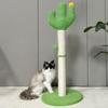 Cat Scratching Post Tall Cactus Sisal Scratcher Post with Interactive Ball Cat Scratching Board Self Groomer for Kittens Adults Cats