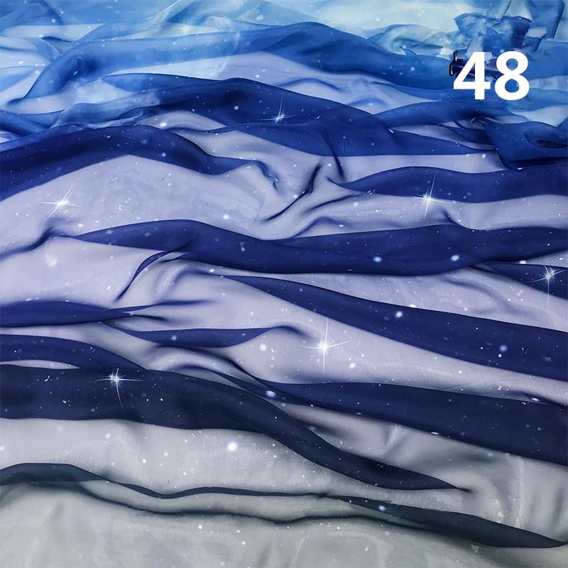 2M Ткань шифон градиентного цвета радуги в древнем стиле 30D органза тюль для DIY ханьфу свадебного платья сценического декора