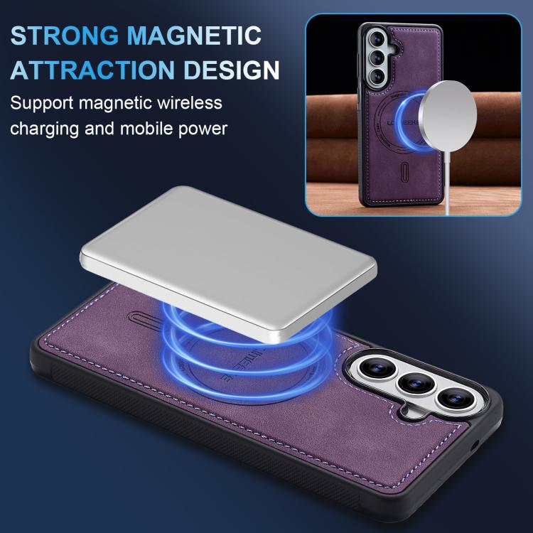 L6‑Series MagSafe Magnetic PU Leather TPU Hybrid Phone Case For Samsung Galaxy A37 5G