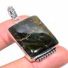 Natural Labradorite Gemstone Handmade 925 Sterling Silver Pendant 1.97" k6F70