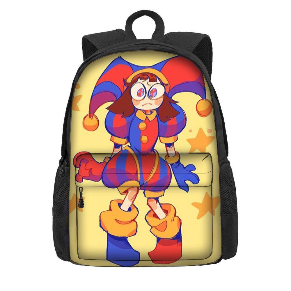 The Amazing Digital Circus School Bag For Boys And Girls Breathable And Durable 3rd-4th Grade Trendy And Cool Style Polyester Material