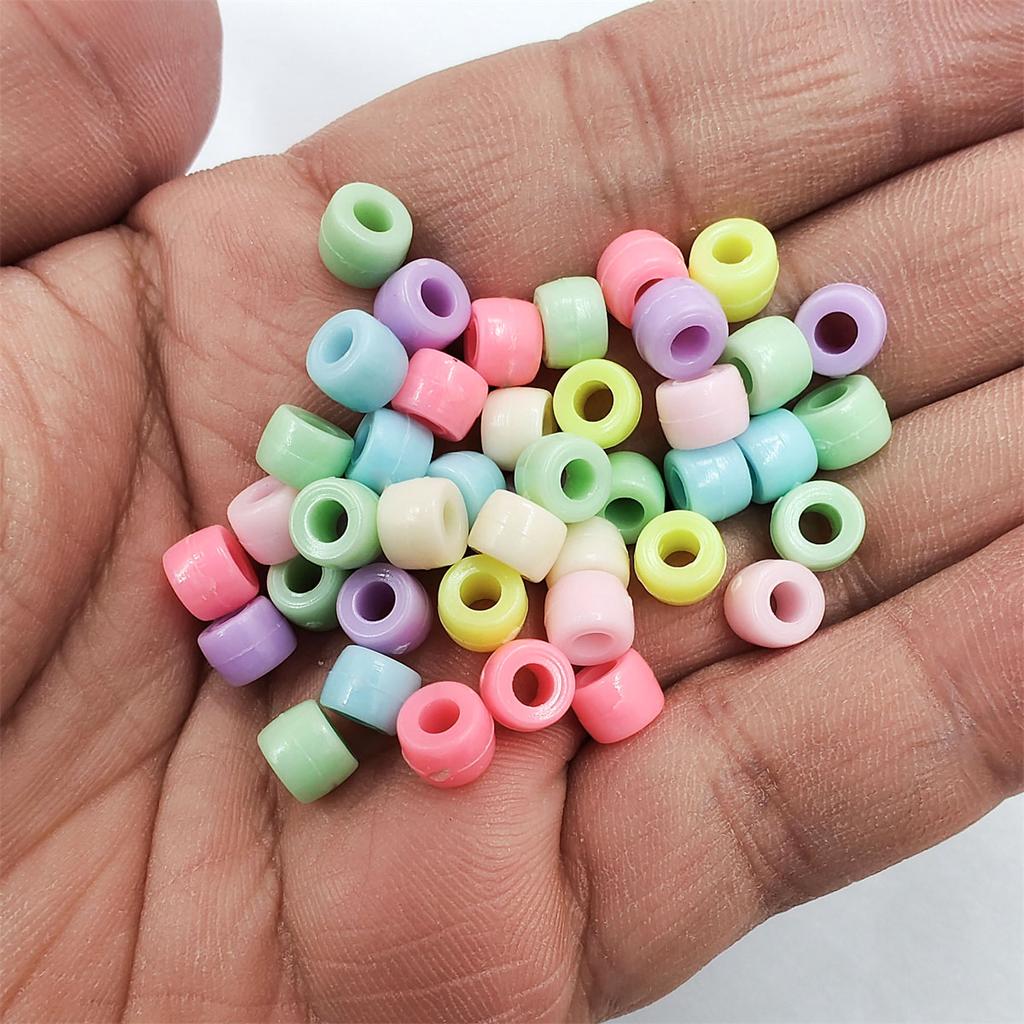 200 шт., фурнитура для ювелирных изделий, ожерелье, браслет, изготовление цветочных геометрических бусин с отверстием, аксессуары для самостоятельного изготовления, смешанные яркие цвета, свободные бусины для изготовления