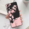 Черный мягкий чехол для телефона Samsung Galaxy S10e S20 Fe S10 S9 S21 S22 Plus S23 Ultra 5g S8 S7 с розовыми цветами и буквой A