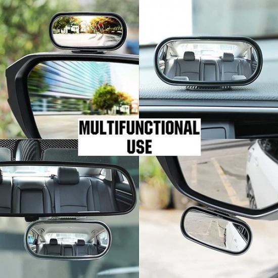 360° Adjustable Wide Angle Side Blind Spot Rear Mirror Parking Auxiliary For Car