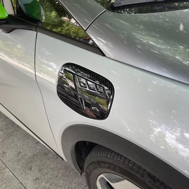 For Byd Dolphin EV EA1 Accessories Car Charging Cover Protection Decal Trim Styling ABS Carbon Black