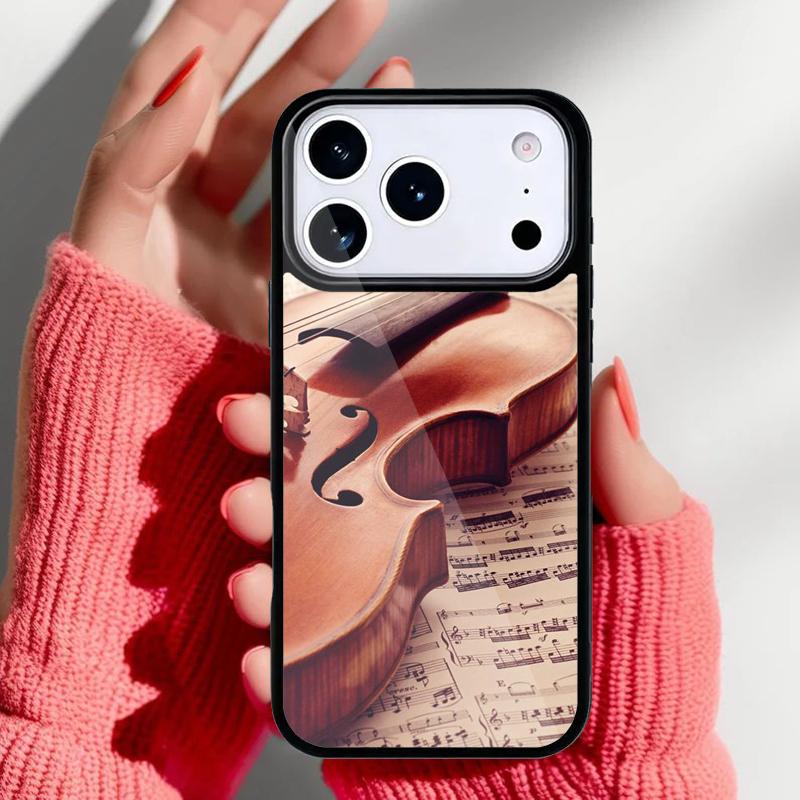Музыкальный чехол для телефона с изображением скрипки и гитары для iPhone 17 Air 16e 15 14 13 Pro Max Задняя крышка для 12 11 Pro Coque