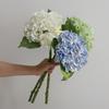 Blue Artificial Hydrangea Flowers Real Touch Green Artificial Hydrangea Branches Decoration Wedding Bouquet Flower Arrangement