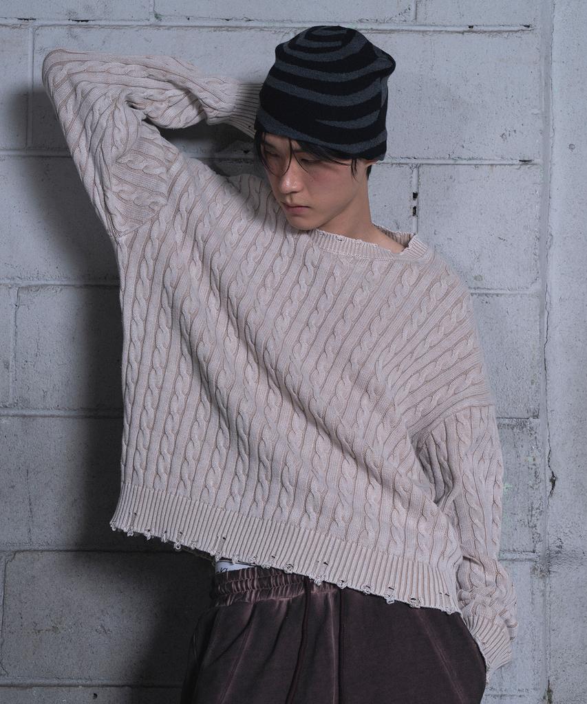 Aejyuttingkeumamaindeu Стиранный трикотаж с эффектом памяти_Бежевый(M)