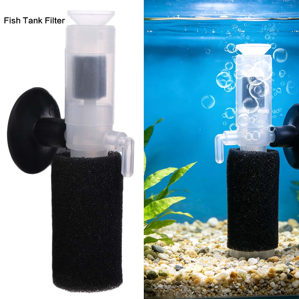 Ultra-quiet Fish Tank Filter Mini Fish Tank Sponge Filter Pumps Freshwater and Saltwater