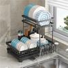 006-WDJ-6937B-WH Полка для сушки посуды с выдвижным сливным носиком, держатель кухонной столешницы для мисок, столовых приборов, вилки