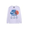 Nike Sport Casual Printed Letter Graphic Crew Neck Sweatshirt Men Tops White DA0630-100