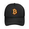 Сетчатые Бейсболки с Логотипом Bitcoin Snapback Модные Бейсболки Дышащие Повседневные Кепки Outdoor Унисекс