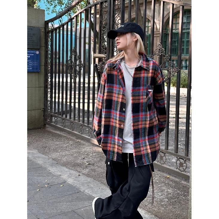 Рубашка с длинным рукавом с буквенным принтом 2024 года в японском стиле в стиле Гонконга, свободная рубашка для мальчиков, летнее модное универсальное повседневное пальто