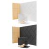 12Pcs Decorative Acoustic Panels Angled Square Peels and Stick Sound Absorbing Panel For Wall Ceiling Enduring