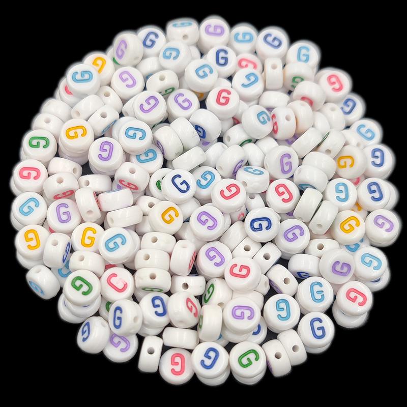 Товары для домашней вечеринки, 50 шт., 7 мм, красочные буквы, оптовая продажа, свободные бусины, изготовление ювелирных изделий, ожерелье, браслет, сделай сам, для кулона