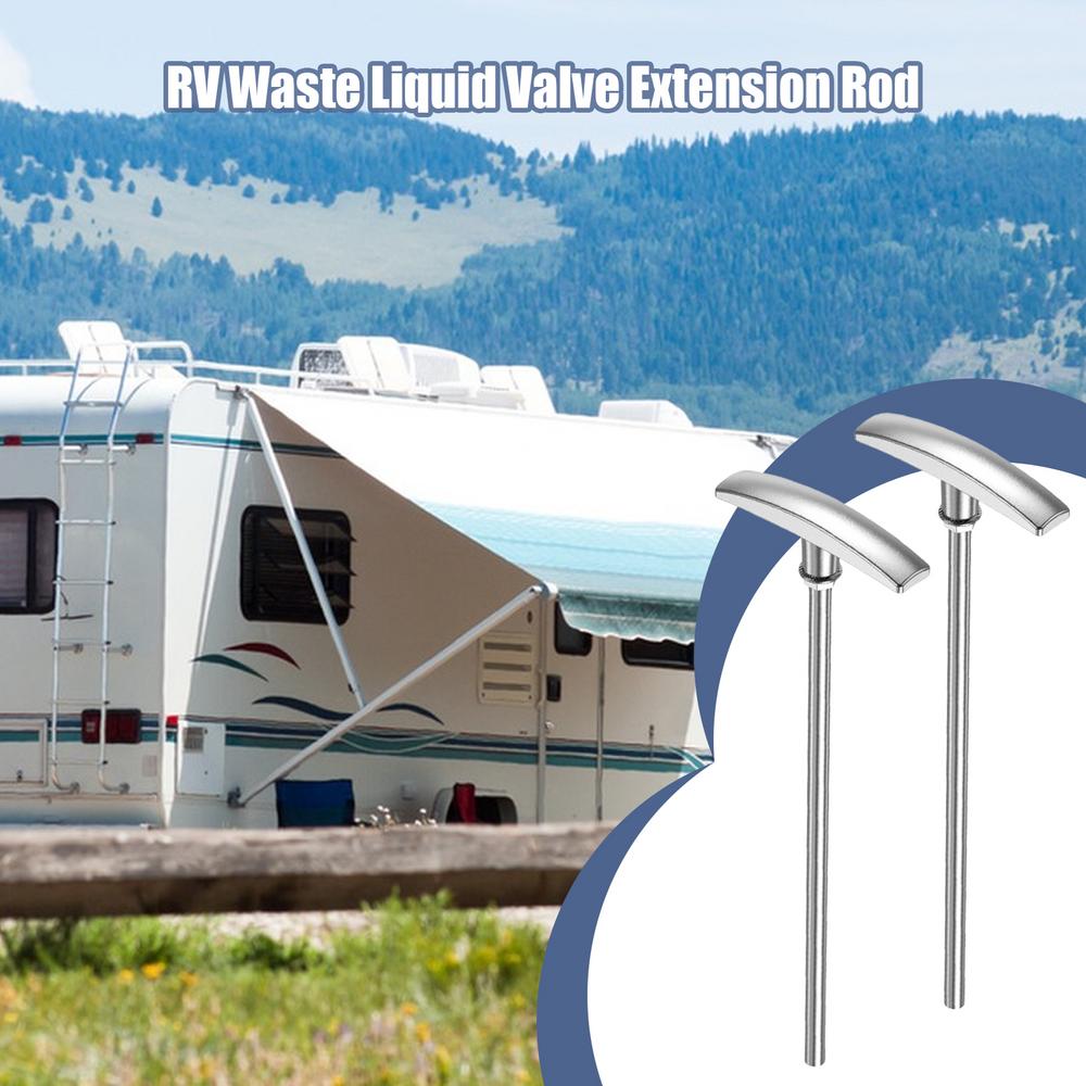 RV Dump Valve Handle Replacement Set Adjustable RV Waste Valve Handle Replacement RV Waste Valve Extension Rod For Standard