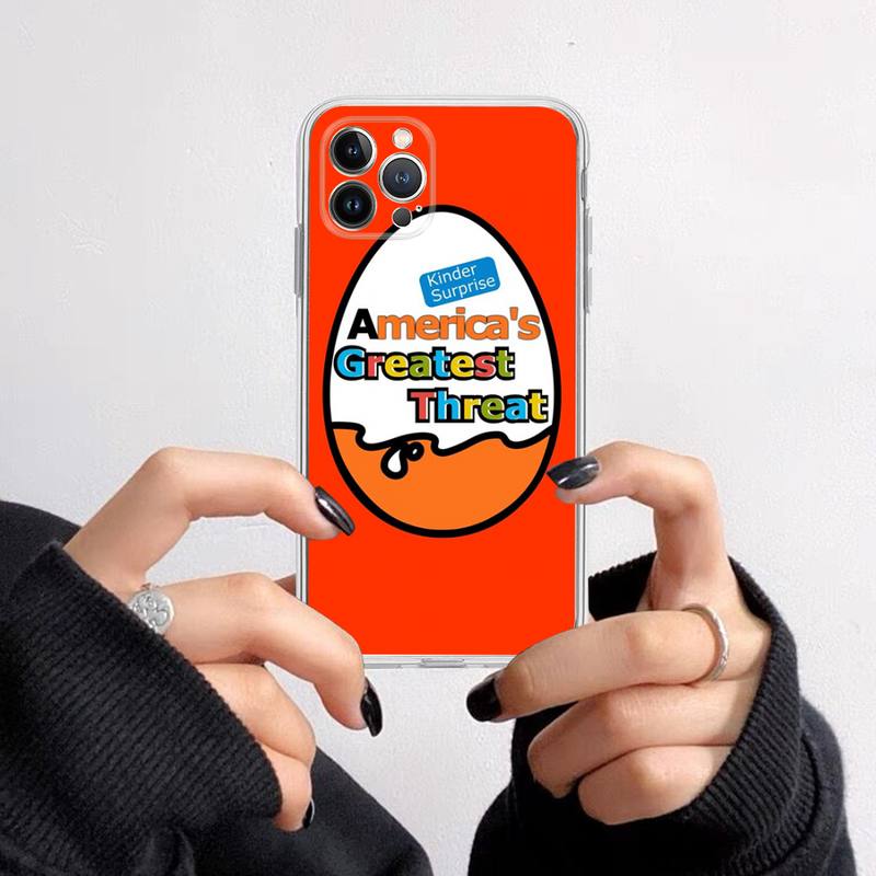 Новый чехол-телефон KINDER JOY Surprise с рисунком Trolly egg для iPhone 14 13 12 11 Pro Max XS X XR SE 2020 6 7 8 Plus Mini Прозрачный корпус