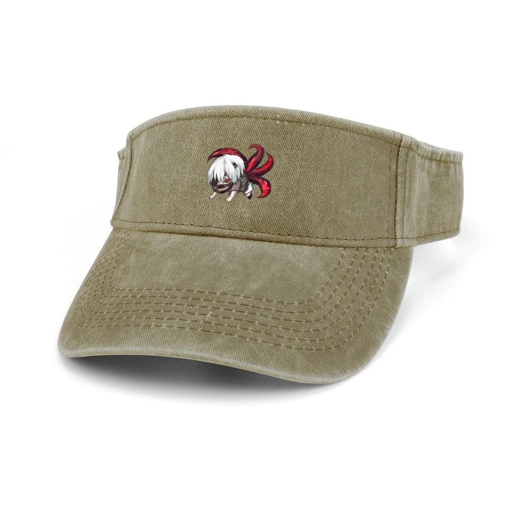 Аниме Манга Кен Канеки Токийский Гуль Солнцезащитный козырек Дырявый Топ Ковбойские Шляпы унисекс Женские Спортивные Бейсбольные Теннисные Кепки с Открытым Верхом Пользовательская Шляпа