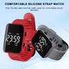 Casual Digital Sport Watches LED Digital Display Large Square Dial Ergonomic Design Silicone Wristband Watch