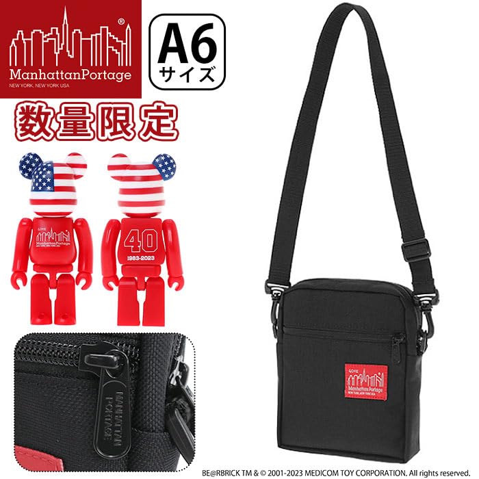 Оригинальный продукт Сумка через плечо MP1403PLBEARBRICK23 City Light Bag 2023 Черный [Manhattan Portage] [Официальный] с BE@RBRICK