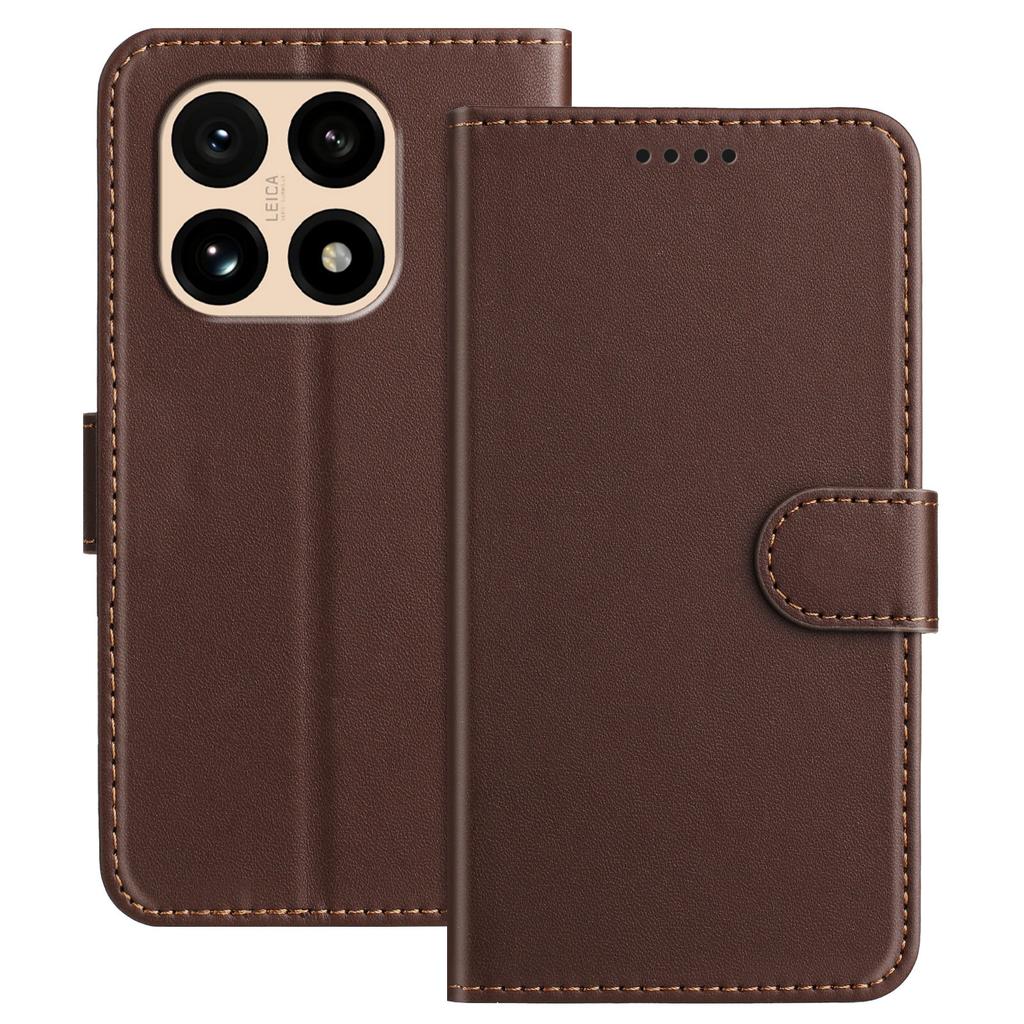 Для Xiaomi 15T Кожаный чехол Кошелек Подставка Однотонный Противоударный Чехол для телефона