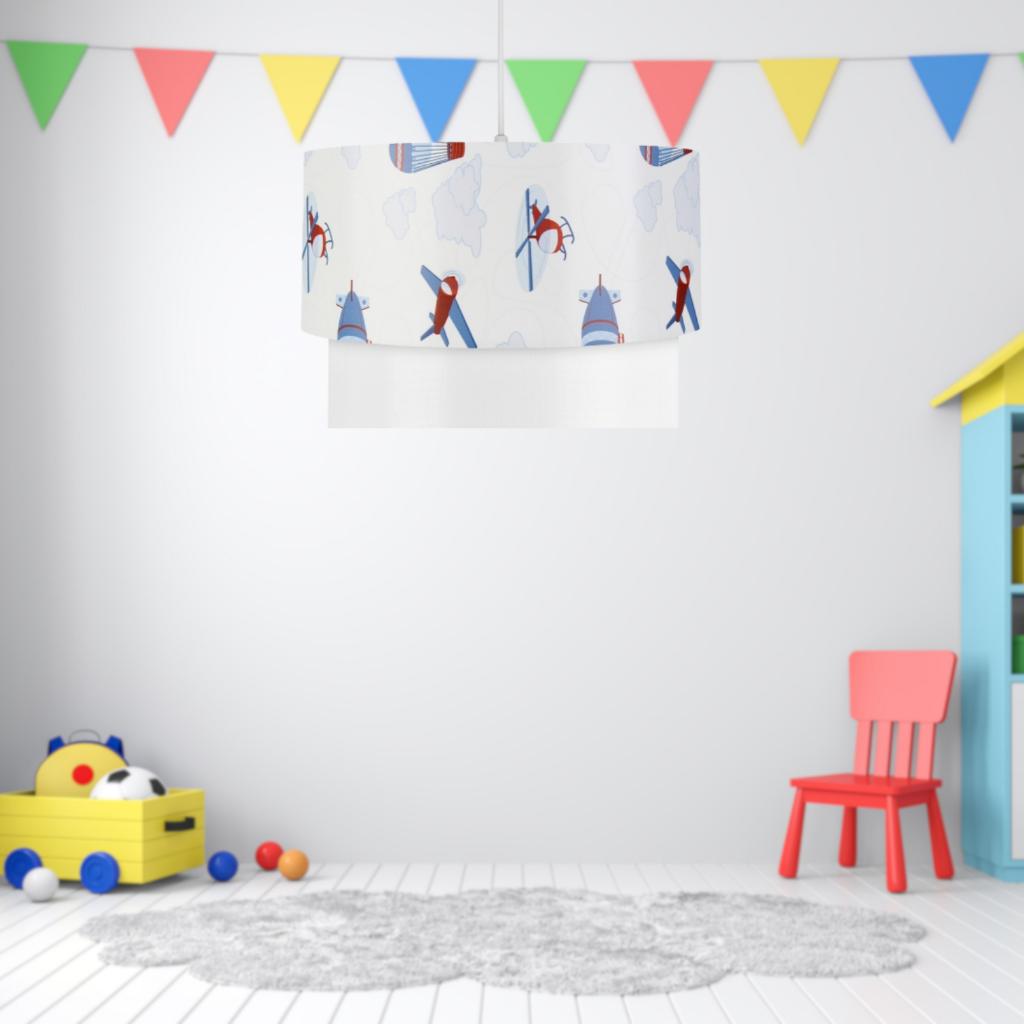 Cake Shaped Children's Room Chandelier Planes PVC Material Children's Room Pendant Lamp