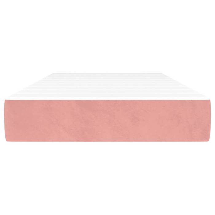 VidaXL Matelas de lit à ressorts ensachés rose 90x210 cm epaisseur 20 cm velours,matelas,matelas de lit,matelas à sommier tapissier,