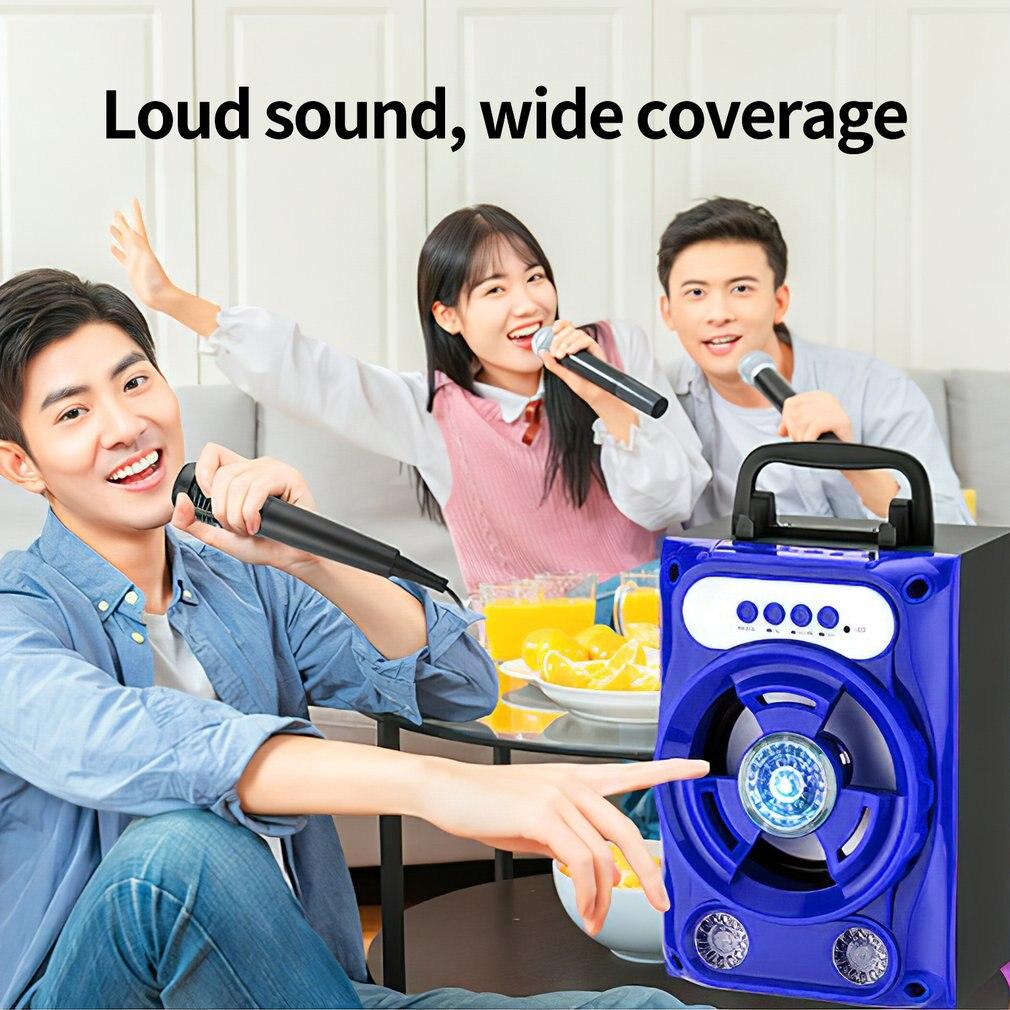 Портативный Bluetooth-динамик Беспроводная звуковая система Бас-стерео со светодиодной подсветкой Беспроводная связь для занятий спортом на открытом воздухе и путешествий