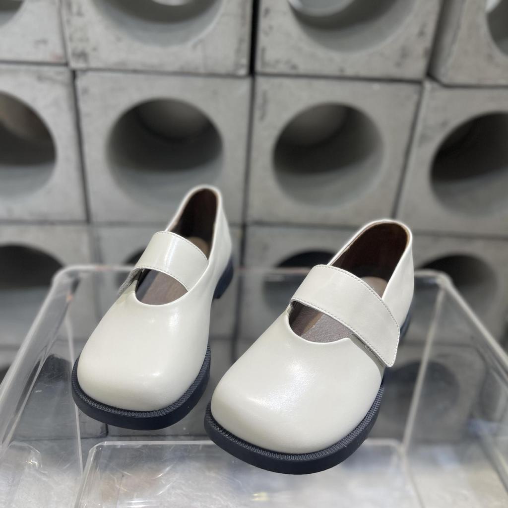 Туфли из натуральной кожи с круглым носком, повседневные женские кроссовки, мягкие, женские, летние, ретро, новые, базовые, однотонные, для отдыха, Мэри