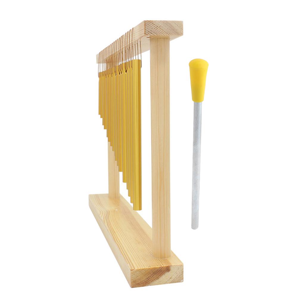 20 баров однорядный музыкальный ударный инструмент колокольчики духовой колокольчик с деревянной подставкой палочка