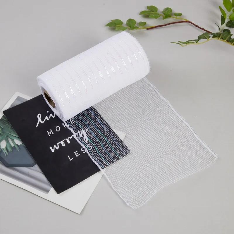 1 рулон рождественской сетчатой ленты DIY венок бант лента рождественская елка украшения для дома 2024 рождественские подарки Navidad Noel Новый год 2025