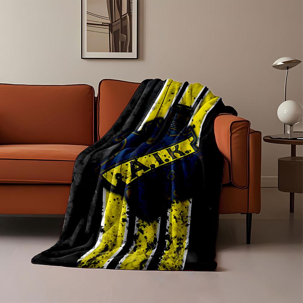 AIK Soccer Club Emblem Blanket print blanket soft and cozy perfect for the living room bed sofa or a nap,gift