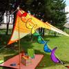 Colorful Wind Strip Color Windmill Foldable Rainbow Spiral Windmill Wind Spinner Camping Tent Awning Garden Yard Decoration
