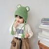 Пушистая теплая милая мультяшная шапочка для детей мальчиков и девочек, милый медведь, лягушка, панда, вязаная крючком шапочка, осень-зима, утолщенная плюшевая вязаная шапка