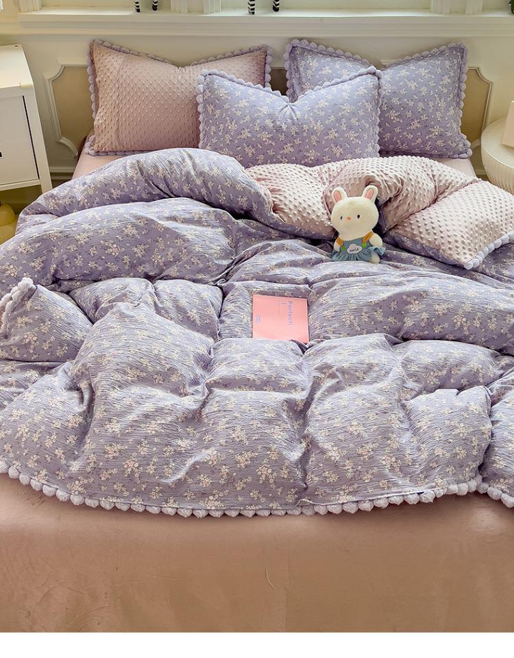 Утолщенный пододеяльник из бобового бархата, двухсторонний молочный бархат, для тепла осенью/зимой, идеально подходит для студенческих общежитий