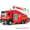 1:Модель игрушечная пожарная машина для автомобиля, масштаб 1:32, противотуманная, открывающиеся двери, распыление воды, строительная техника, металлические литые игрушки, подарки для детей