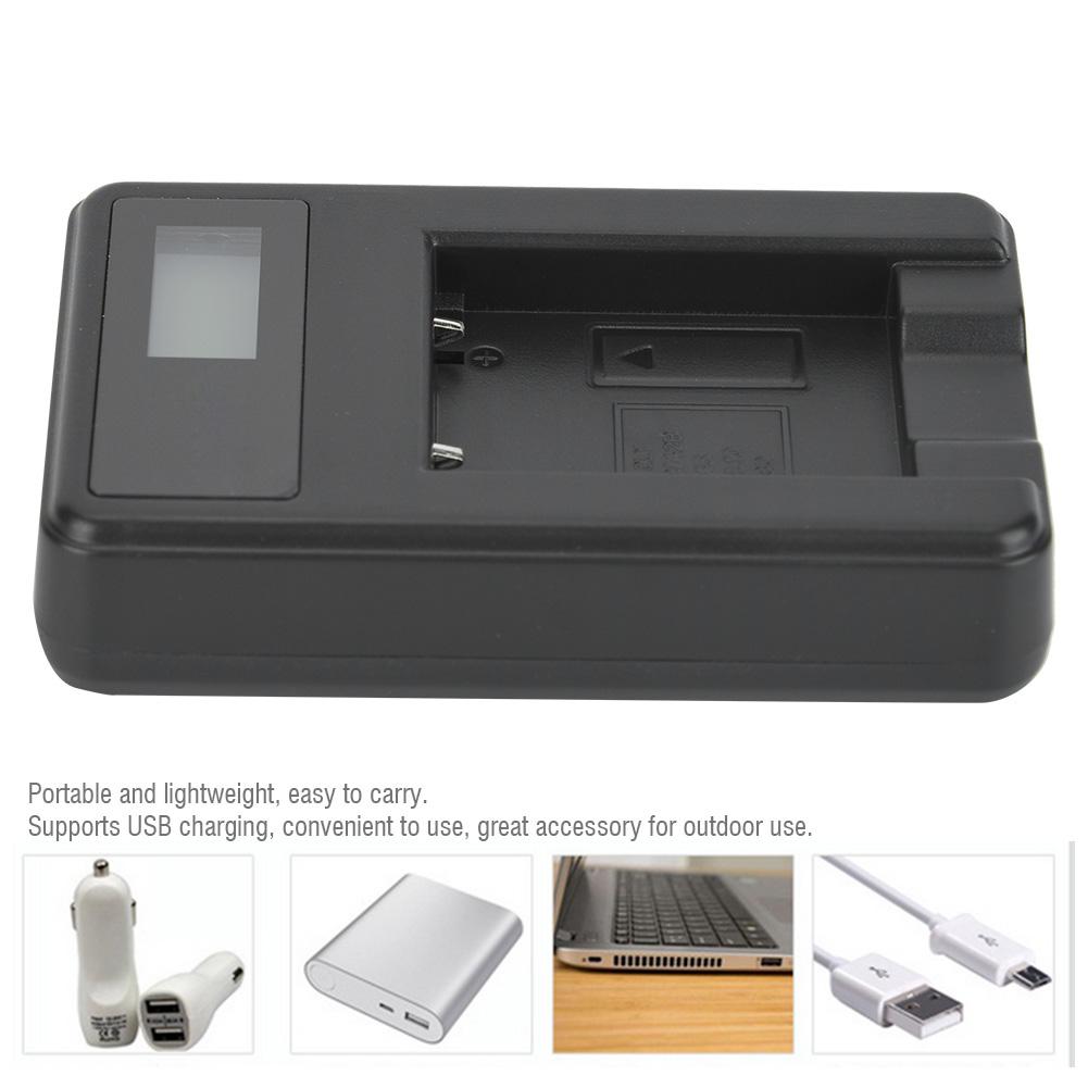 NP 45 Li 40B Аккумулятор для камеры Одинарное зарядное устройство Зарядка через USB с ЖК-дисплеем Черный