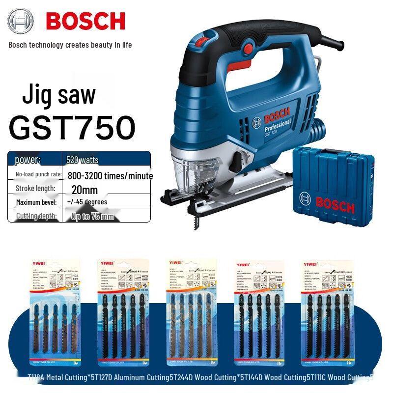 Bosch GST750 Electric Jigsaw CN plug (adapter included)
