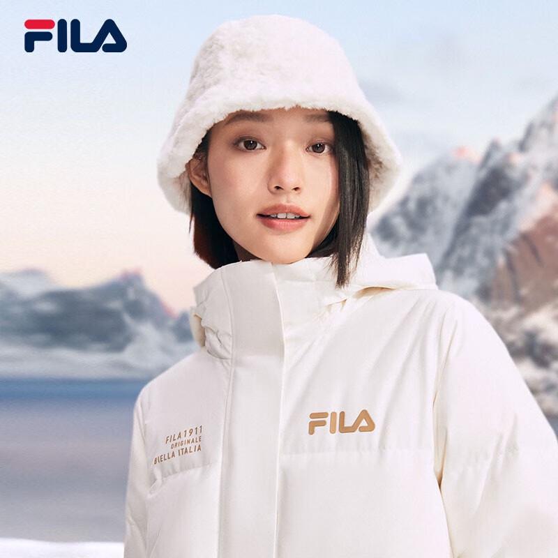 FILA Women's Long Hooded Padded Down Jacket