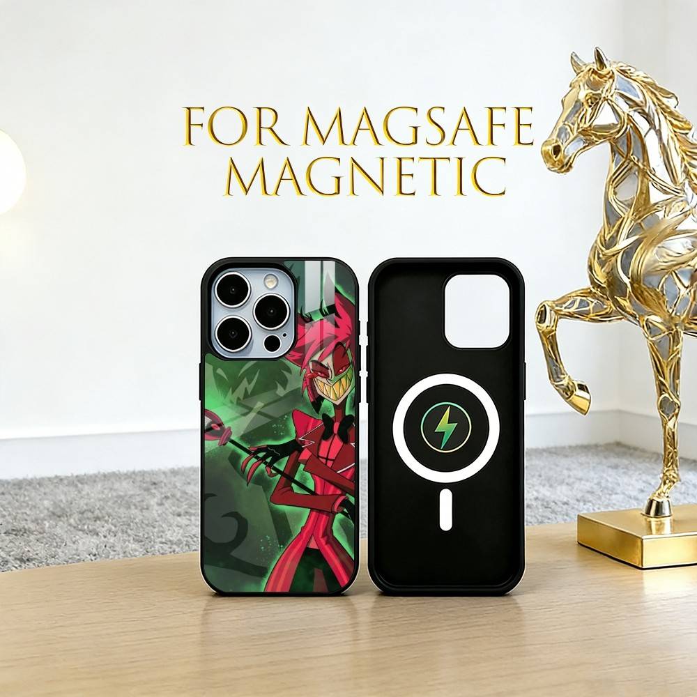 Alastor Phone Case For iPhone17,16,15,14,13,12,11 Plus,Pro Magnetic with Magsafe Wireless Charging