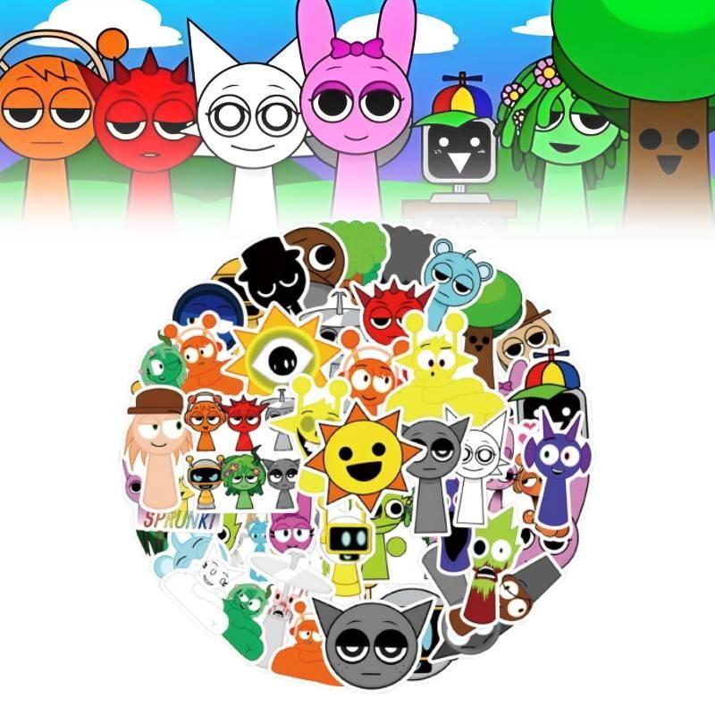 55 шт. Милые водостойкие наклейки Incredibox Sprunki для креативного украшения