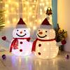 Outdoors Glowing Snowman Light Garden Christmas Snowman Lantern Ornament Lamp LED Lawn Foldable Lantern Christmas Decoration