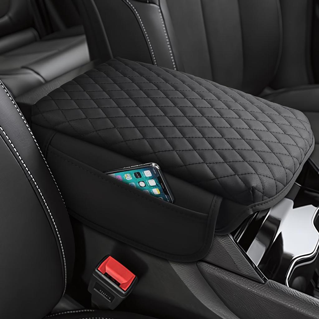 Shademax For Center Console Cover Jeep Grand Cherokee WL -2024 2025 2026 Accessories Armrest Cover Center Console Pad PU Leather Armrest Seat Box