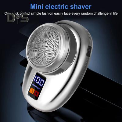 Мини-электробритва с цифровым дисплеем Type-C, перезаряжаемая, водонепроницаемая, для влажного и сухого бритья, портативная, для путешествий, бритва для мужчин, триммер для бороды, инструмент для удаления волос